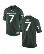 Men's Michigan State Spartans NCAA #7 Demetrious Cox Green Authentic Nike Stitched College Football Jersey YX32B43FF
